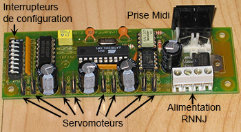 Ancienne carte 8 servomoteurs Interface-Z