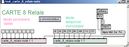 Patch Max de pilotage de 8 relais.