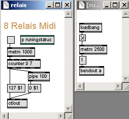 Test de relais avec des Control Change Midi.