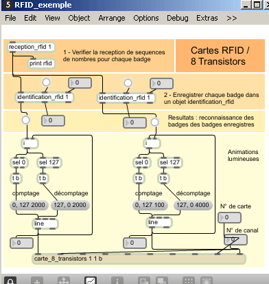 Exemple d'application RFID - carte Transistors.