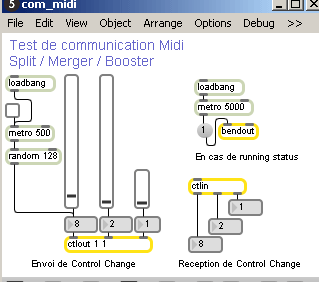 Communication Midi en Max.