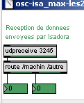 Réception des données en PD.