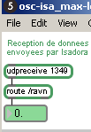 Réception des données en PD.