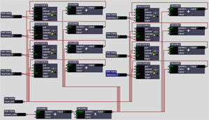 User actor Isadora pour carte 2 servomoteurs 4 lampes.