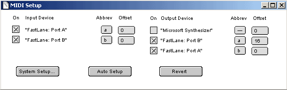 Configuration Midi en Max.