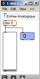 Patch Max MSP pour module 1 entree analogique.