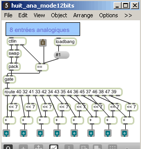 Patche max 8 entrées analogiques en Midi 4096 pas.