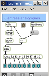 Patche max 8 entrées analogiques en Midi 128 pas.