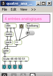 Patche max 4 entrées analogiques en Midi 128 pas.