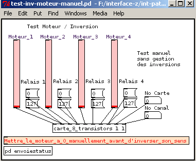 Test manuel en Max-MSP.