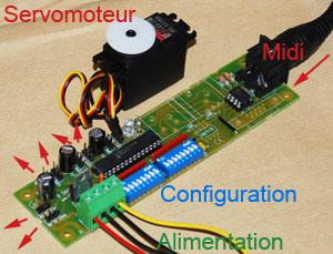 carte de pilotage de 8 servos.
