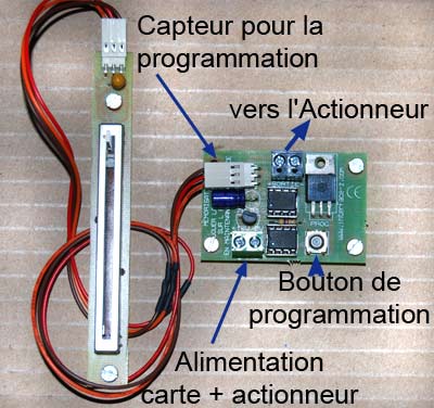 Branchements de la carte Memoriz.
