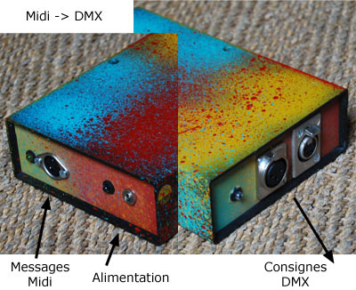 Boîtier midi-to-DMX.