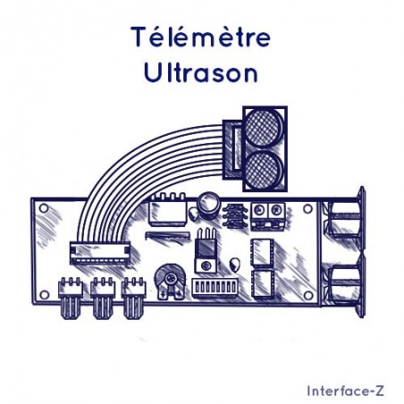 Télémètre ultrasons synchronisable + 3 voies analogiques