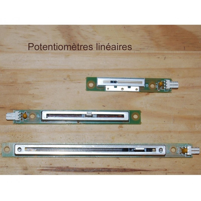 Versions diverses de sliders : capteur petit, moyen, long