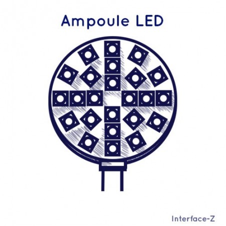 Lampes LED 12V 6 Watts, deux couleurs