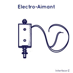 Electro-aimant 12V 5N - Cartes Interface-Z, électronique en art et événementiel