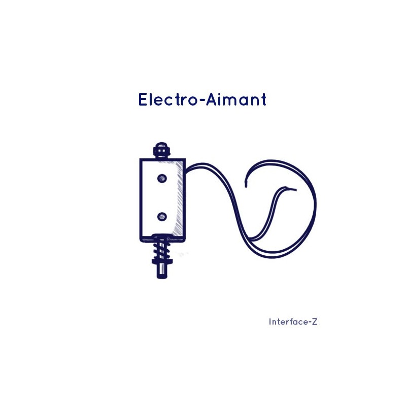 Electro-aimant 12V - Actionneur percuteur- Electronique pour artistes - Interface-Z