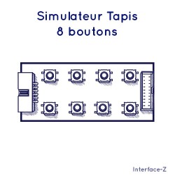 Simulateur de tapis 8 Boutons - Cartes Interface-Z, électronique en art et événementiel