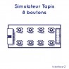 Carte à 8 Boutons - Simulateur de tapis sensitif Interface-Z