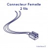 Connecteur femelle avec 2 fils de 20 cm