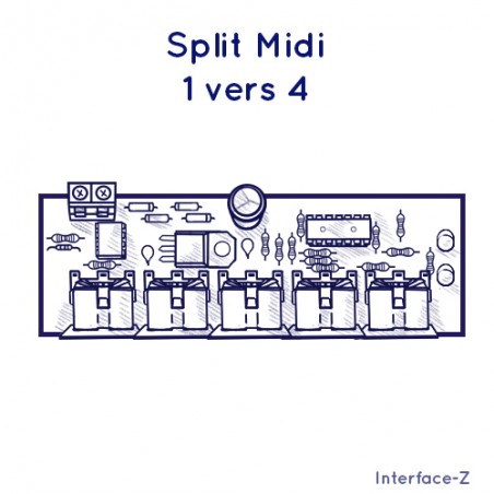 Midi Thru 1 vers 4, outil de câblage
