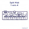 Midi Thru 1 vers 4, outil de câblage
