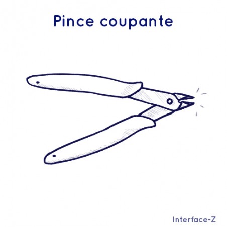 Pince coupante pour fils et composants électroniques - Interface-Z