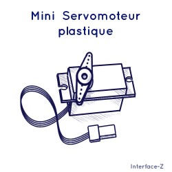 Mini Servomoteur plastique - Cartes Interface-Z, électronique en art et événementiel
