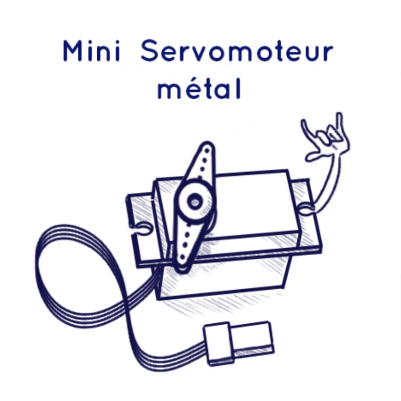 Mini-servo rouages métalliques