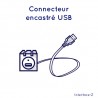 Connecteur encastré USB + Audio stéréo