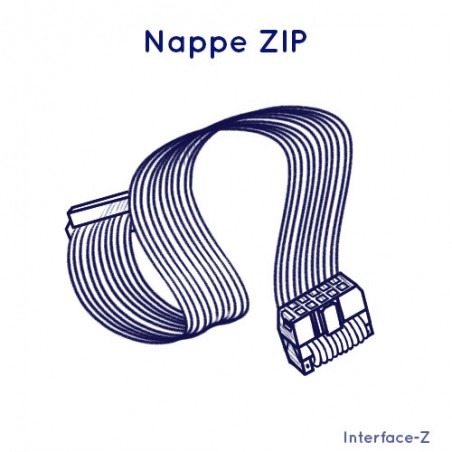 Câble nappe carte ZIP - Connectique On/Off - Art interactif, dispositifs, événement