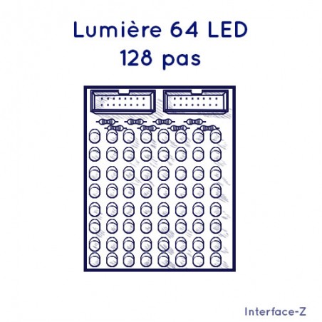 Gestion de 64 LED en temps réel en 128 pas de luminosité