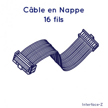 Câble en nappe pour carte électronique 64 boutons Interface-Z
