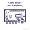 Carte Balcon Raspberry Pi 3 et 4 - 4 In capteurs 4 Out sorties PWM + intensité générale - Interface-Z