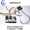 Carte Balcon Raspberry Pi avec un capteur de force FSR et un ruban de LED quadrichromique