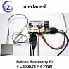 Carte Balcon Raspberry Pi - Connexions HDMI, alimentations, capteur, actionneur