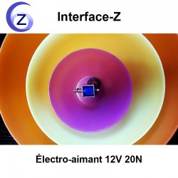 Solénoïde 20 Newtons 12 Volts Interface-Z
