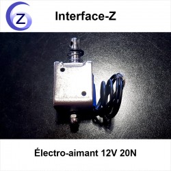Electro-aimant 12V 20 N - Cartes Interface-Z, électronique en art et événementiel