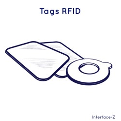 Lot de 5 Tags RFID - Cartes Interface-Z, électronique en art et événementiel