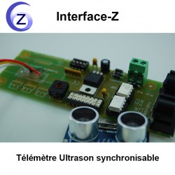 Télémètre ultrason synchronisable + 3 ana - Cartes Interface-Z, électronique en art et événementiel