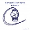 Servomoteur multi-tours, 6 turns, pilotable par la carte de Commande 8 Servos Interface-Z