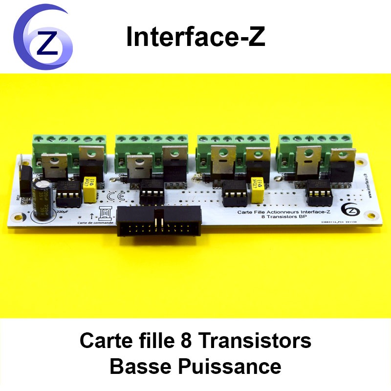 Carte fille 8 Transistors : gradation basse puissance 2 Ampères de 3 à 48 Volts