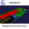 Montage des composants sur une carte électronique.