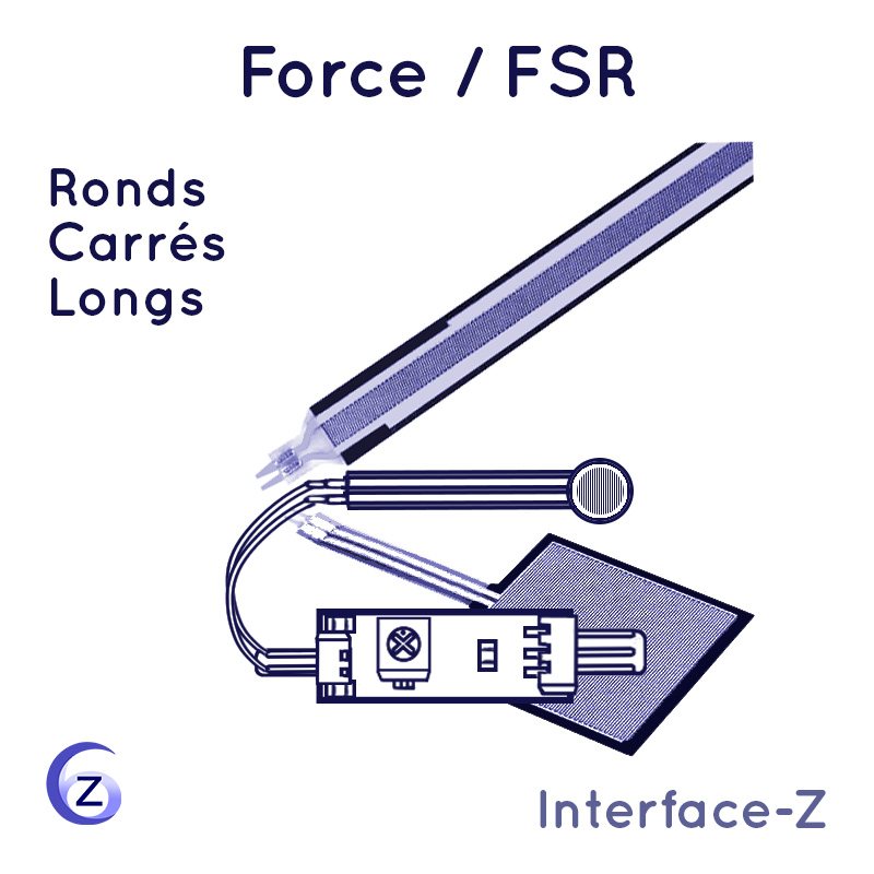 FSR carré- Electronique pour artistes - Interface-Z