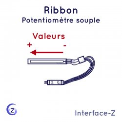 Potentiomètre souple Position / Ribbon - Cartes Interface-Z, électronique en art et événementiel