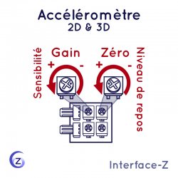 Accéléromètre 2D / 3D - Cartes Interface-Z, électronique en art et événementiel