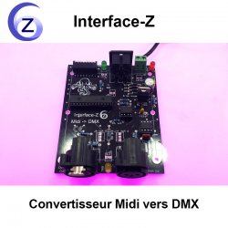 Midi to DMX - Cartes Interface-Z, électronique en art et événementiel
