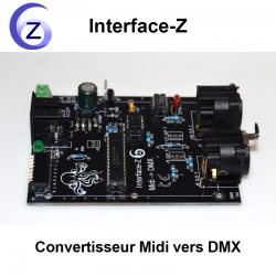 Midi to DMX - Cartes Interface-Z, électronique en art et événementiel