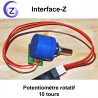 Potentiomètre 10 tours, pour chariot mobile et déplacements linéaires entre des butées